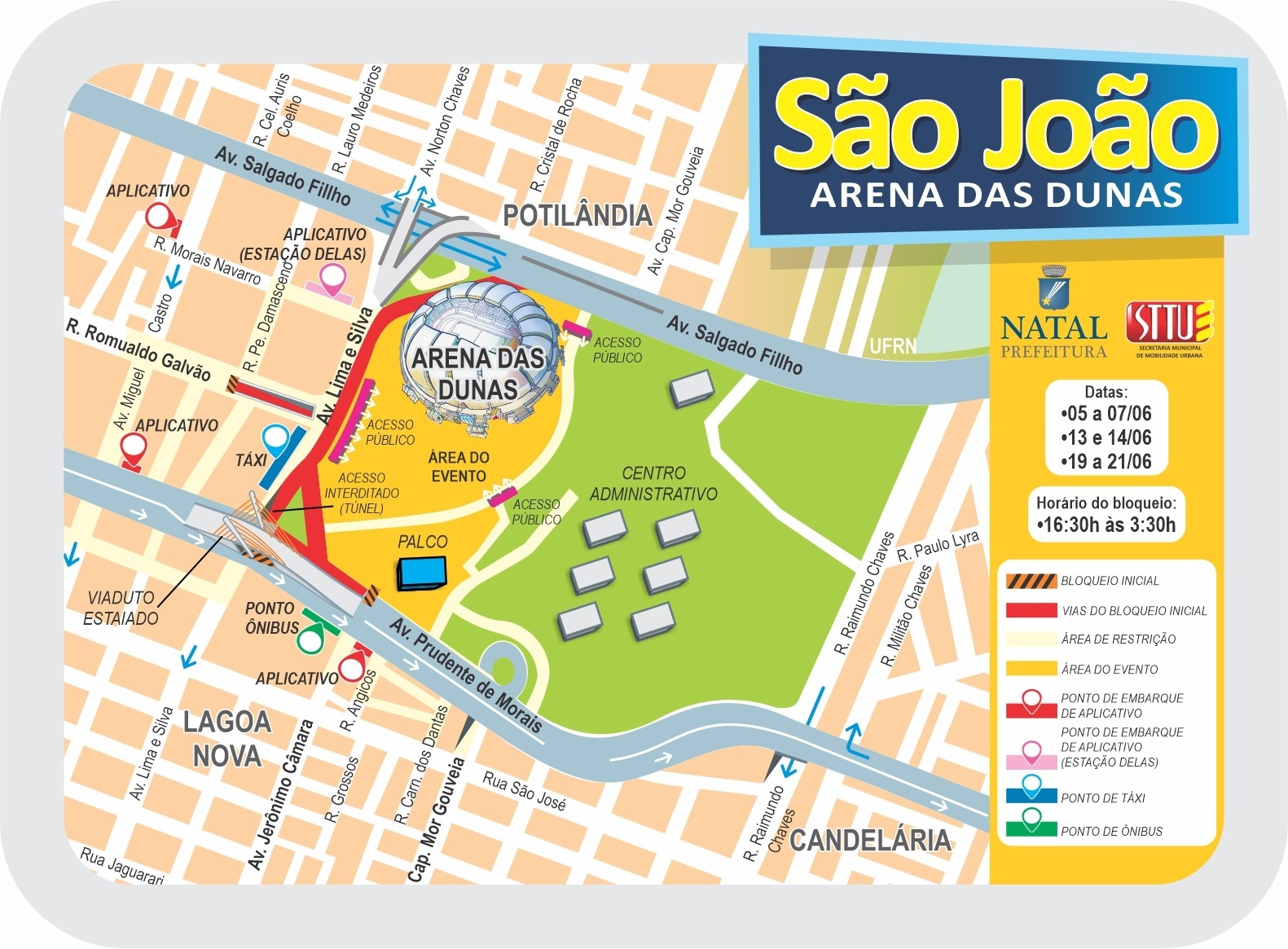 Natal | S&atilde;o Jo&atilde;o de Natal ter&aacute; esquema especial de tr&acirc;nsito na Arena das Dunas